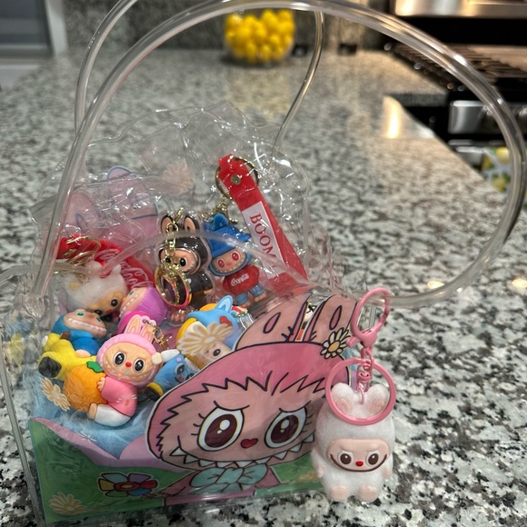 Plastic Labubu Bag filled with 10 Key Chains - Picture 3 of 16